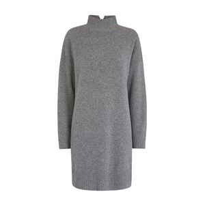 WHISTLES Women's Funnel Neck Knit Soft Cozy Grey Sweater Dress‎ XL NWT